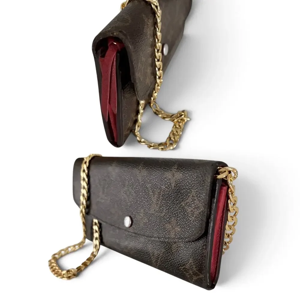 Louis Vuitton Monogram Porte Tresor International Trifold Wallet w/ Chain